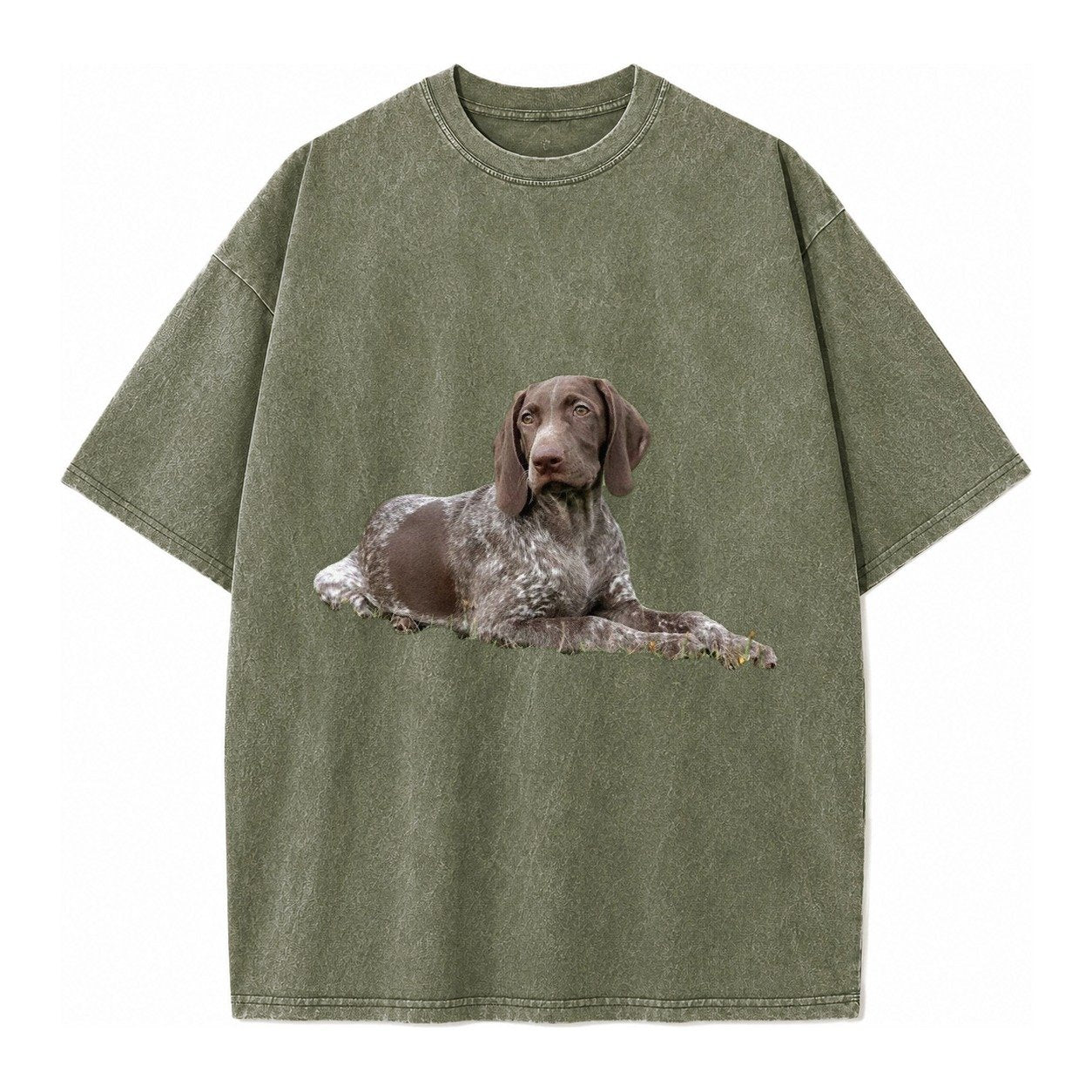 German Shorthaired Pointer 2 Vintage T-shirt – Army Green