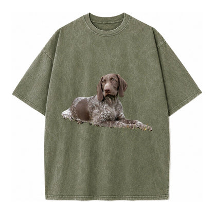 German Shorthaired Pointer 2 Vintage T-shirt – Army Green