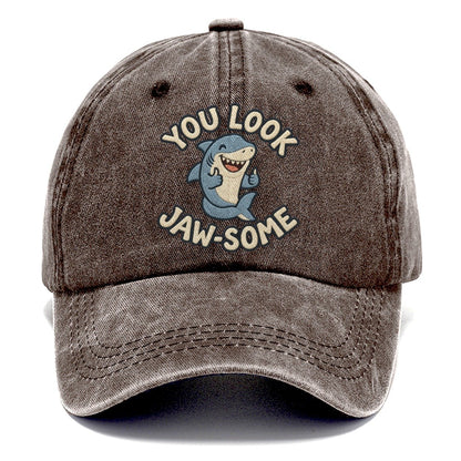Shark Animal Puns Classic Cap – Brown