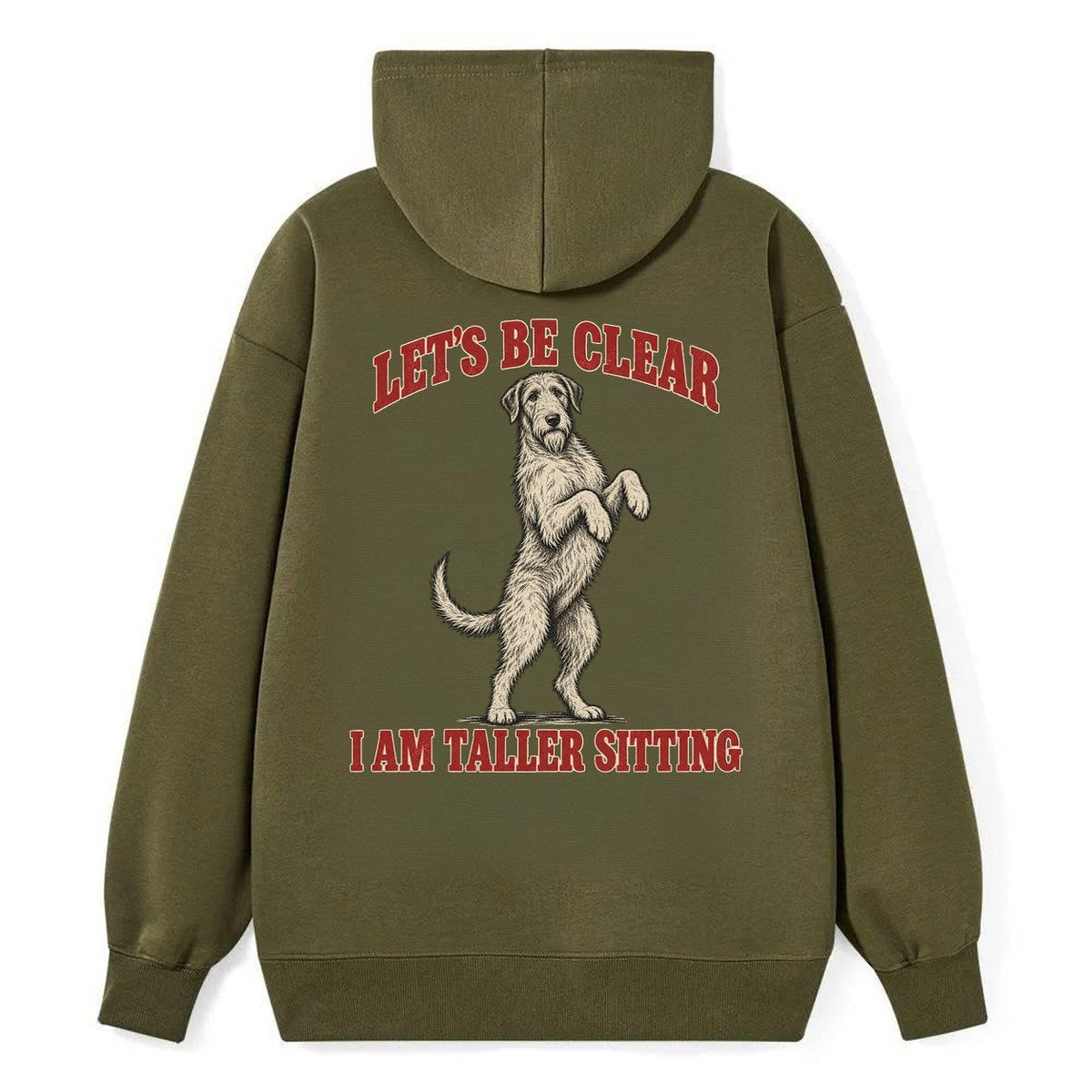 Irish Wolfhound Dog Declarations Classic Pullover Hoodie – Armygreen