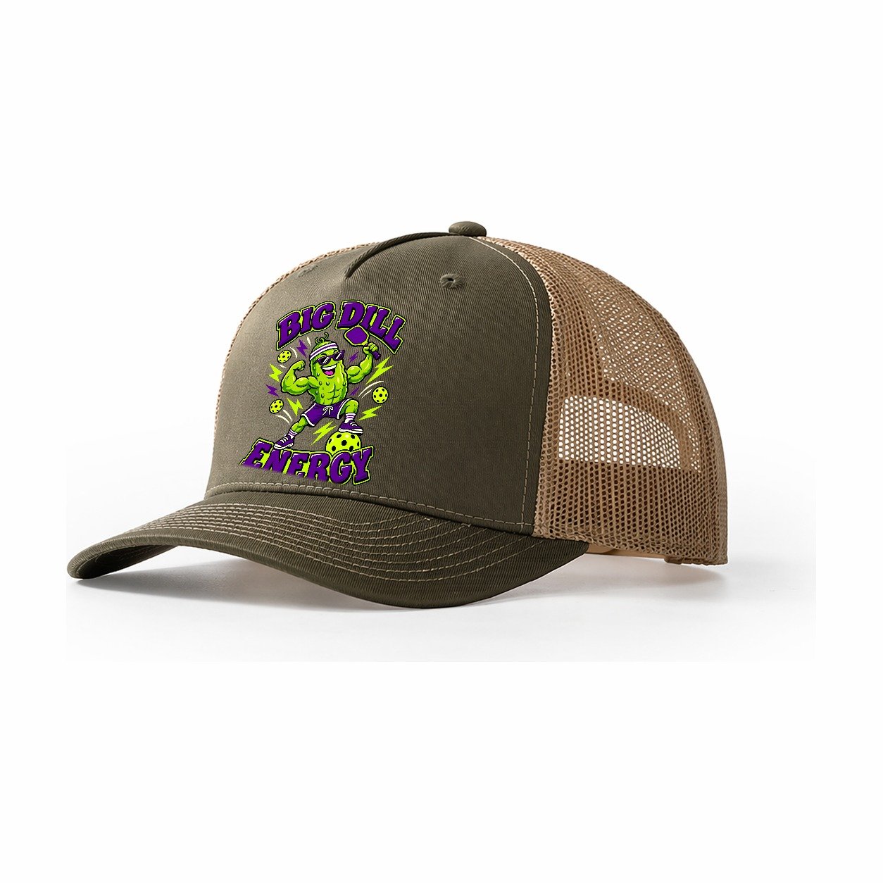 Big Dill Energy Pickleball Life Trucker Hat – Olive Khaki