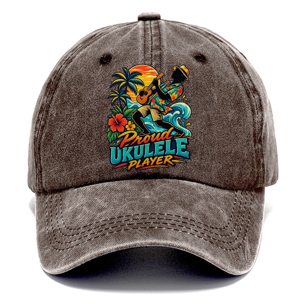 Proud Ukulele Player Music Instruments Classic Cap – Brown
