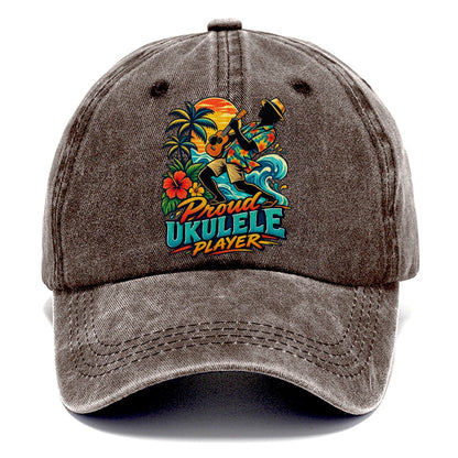 Proud Ukulele Player Music Instruments Classic Cap – Brown