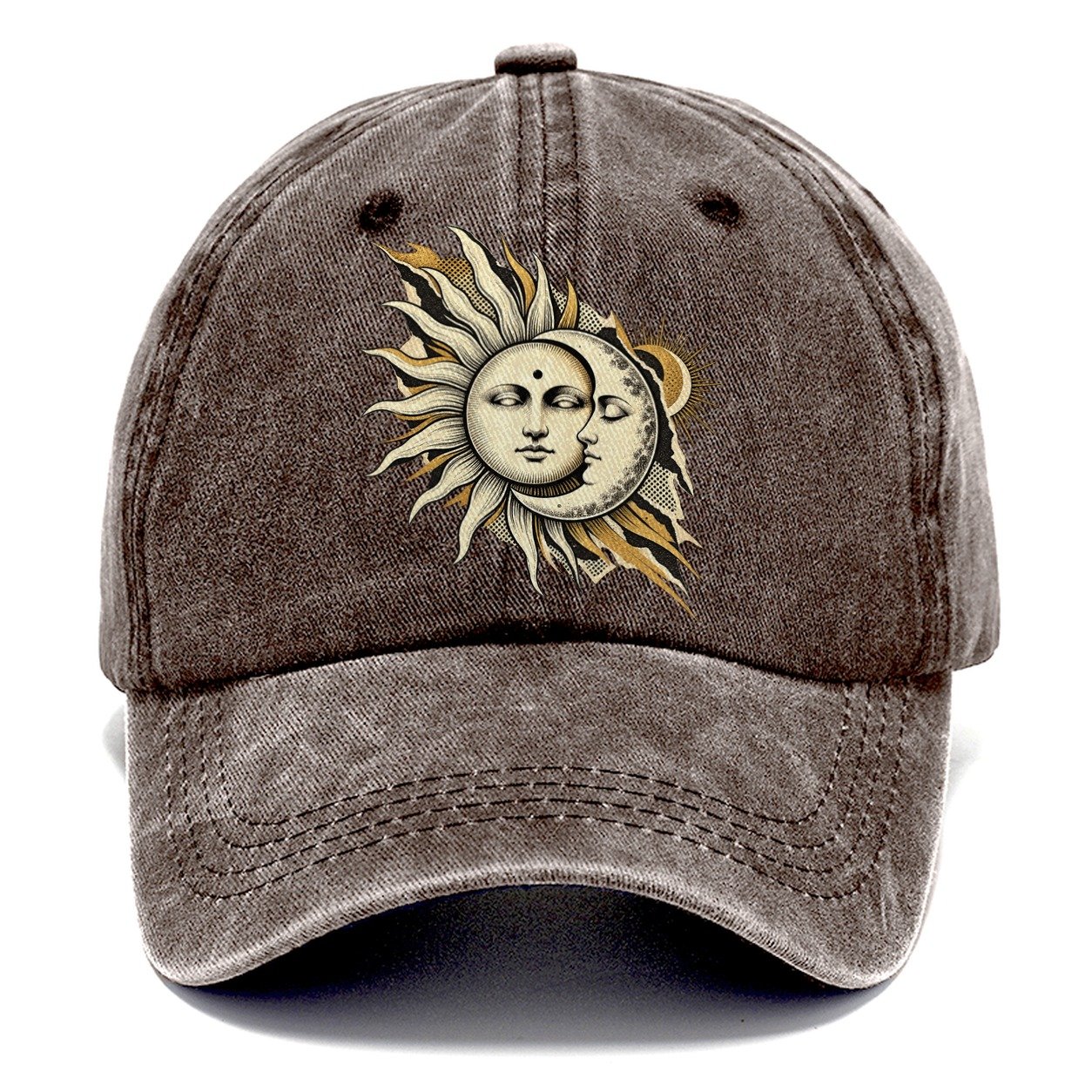 Celestial Harmony Kinetic Collage Classic Cap – Brown