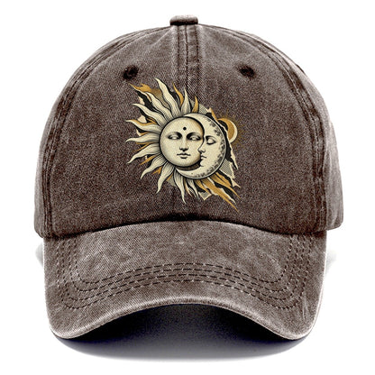 Celestial Harmony Kinetic Collage Classic Cap – Brown