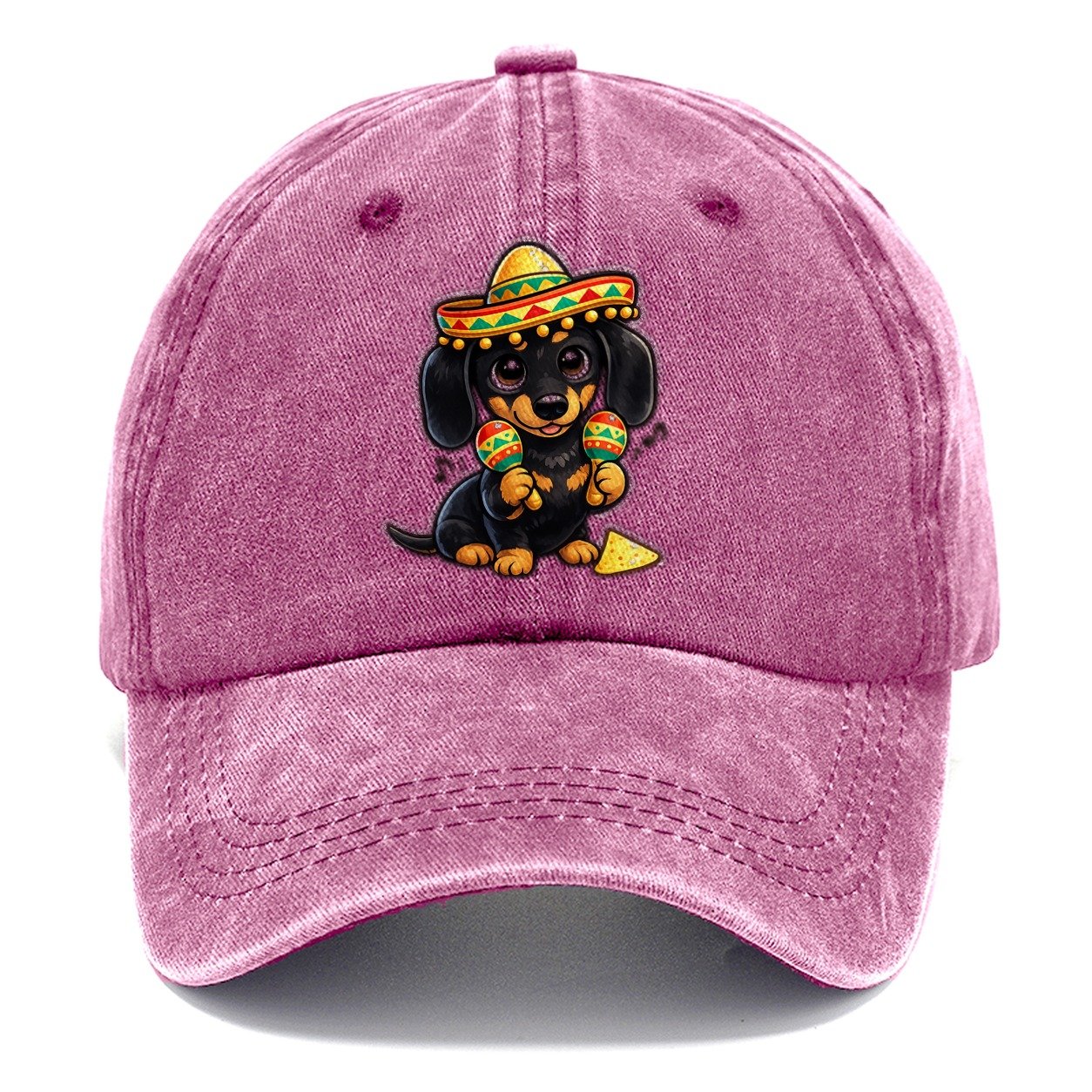 Dachshund Cinco De Mayo Fiesta Classic Cap – Dusty Rose
