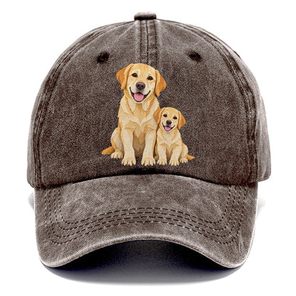 Cut-Paper Labrador Retriever Sitting Top Breeds Classic Cap – Brown