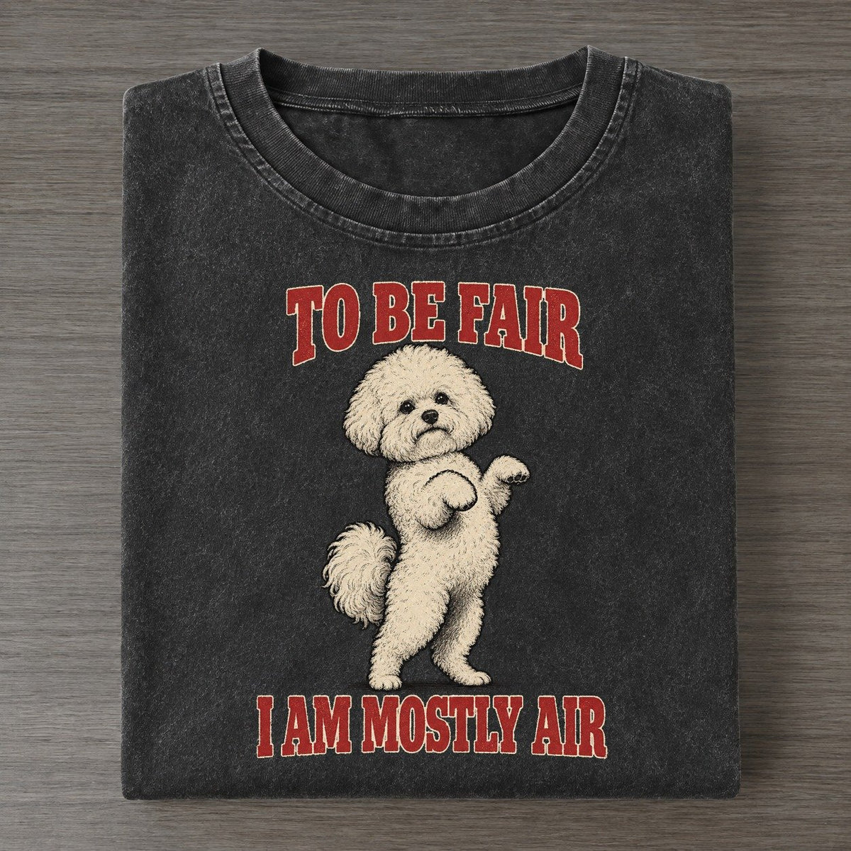 Bichon Frise Dog Declarations Vintage T-shirt – Black