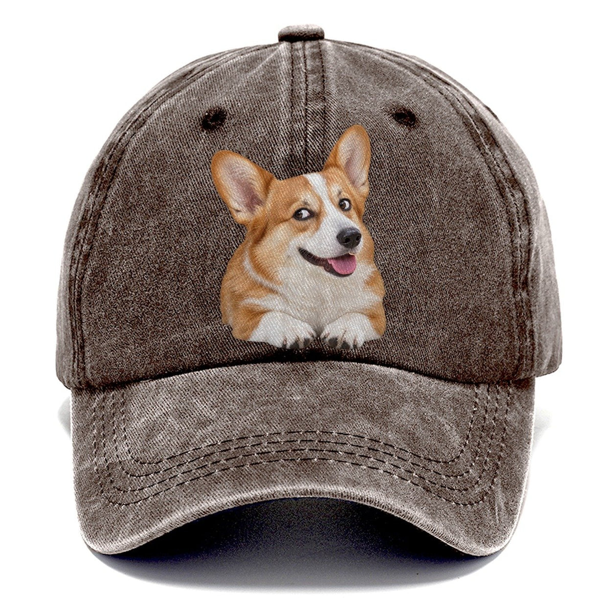 Corgi Side Eye Portrait Everyday Originals Classic Cap – Brown