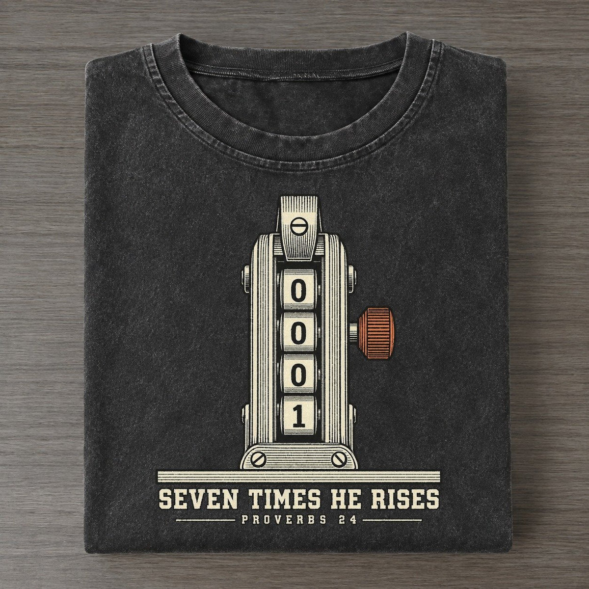 Seven Times He Rises The Rep Counter Vintage T-shirt – Black
