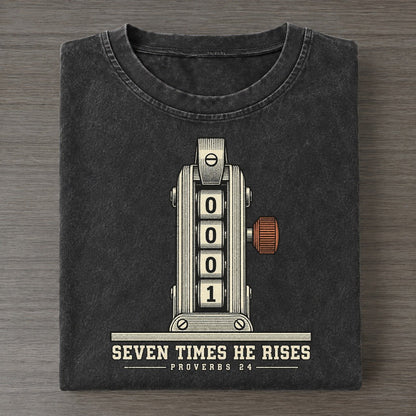 Seven Times He Rises The Rep Counter Vintage T-shirt – Black
