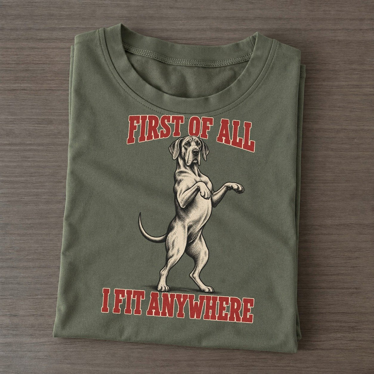 Great Dane Dog Declarations Classic T-shirt – Army Green