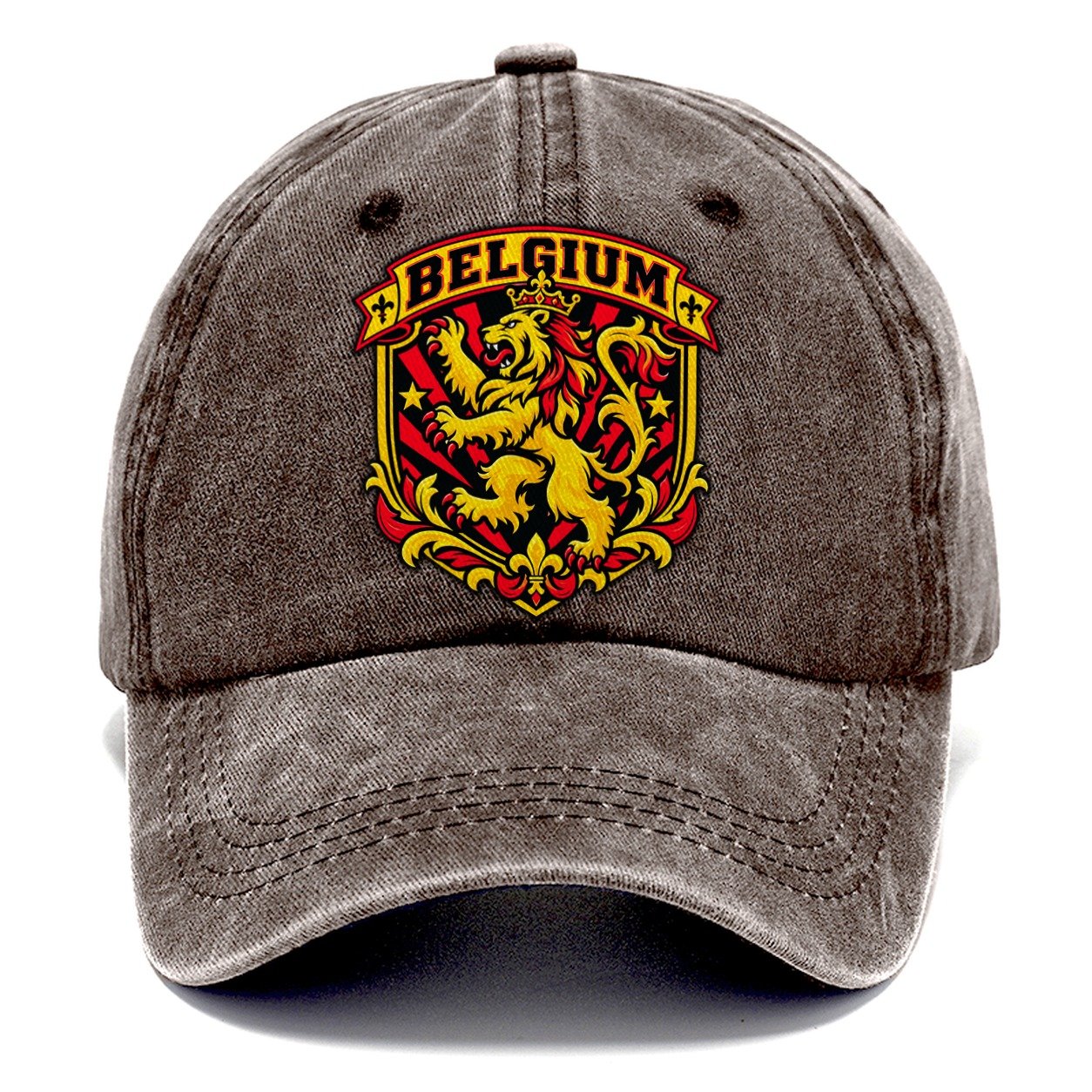 Belgium Retro Badge Country Logos Classic Cap – Brown