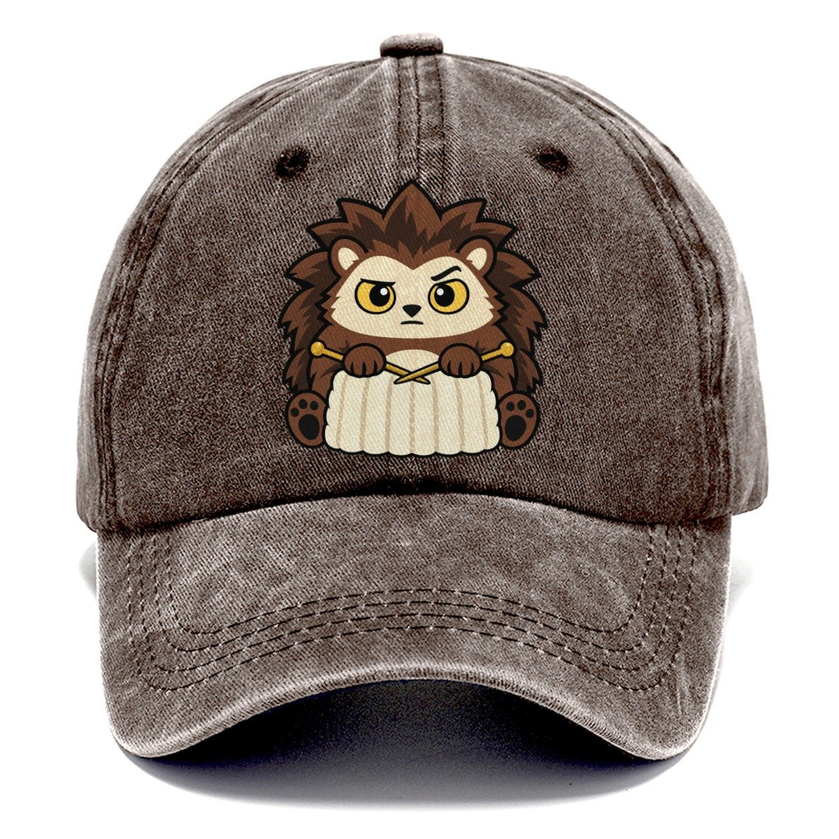 Knitting Hedgehog Yarn Crafts Classic Cap – Brown