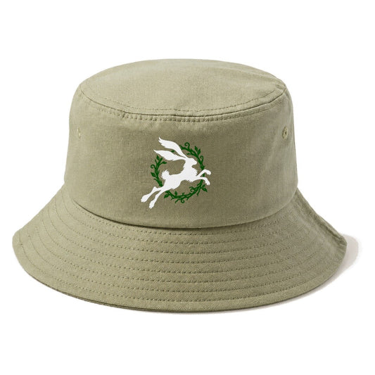 Celtic Hare Familiar Bucket Hat – Army Green