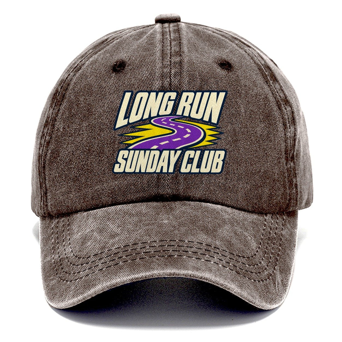 Long Run Sunday Club 90S Running Clubs Classic Cap – Brown