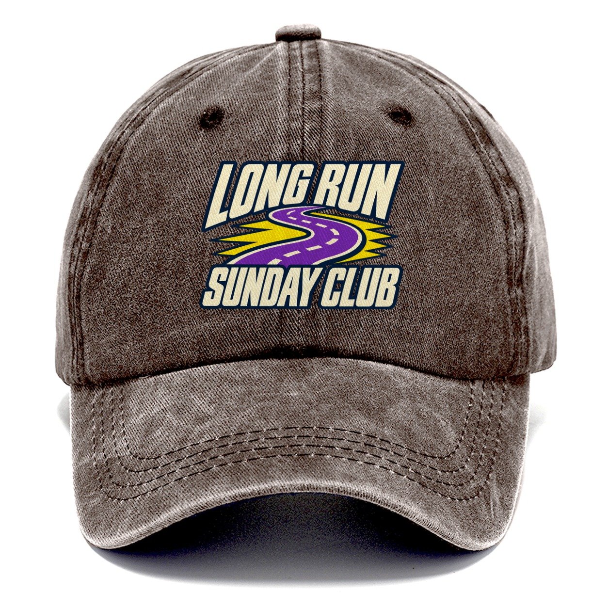 Long Run Sunday Club 90S Running Clubs Classic Cap – Brown