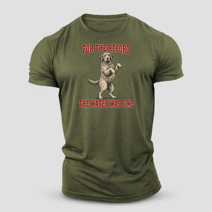 Chesapeake Bay Retriever Dog Declarations Cotton T-Shirt – Army Green