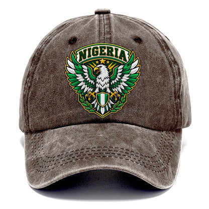 Nigeria Retro Badge Country Logos Classic Cap – Brown