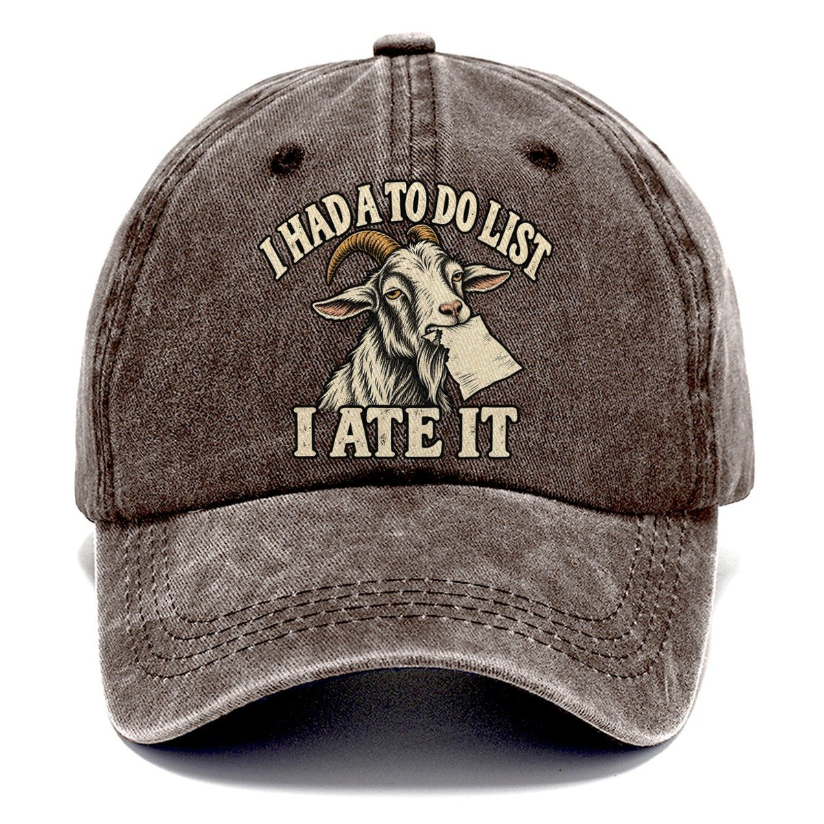 Goat Ate The List Everyday Originals Classic Cap – Brown