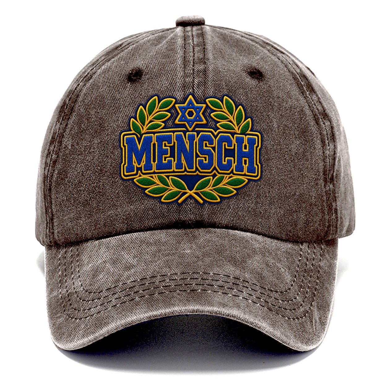 Mensch Badge Judaism Heritage Classic Cap – Brown