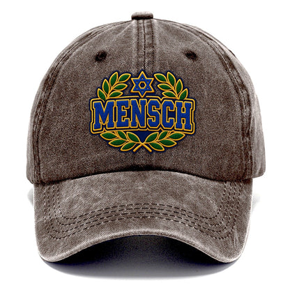 Mensch Badge Judaism Heritage Classic Cap – Brown