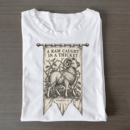 A Ram Caught In A Thicket Beast And Banner Classic T-shirt – White