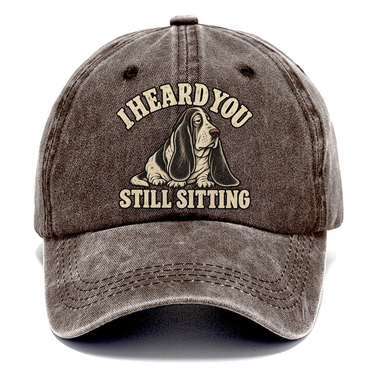 Basset Still Sitting Everyday Originals Classic Cap – Brown