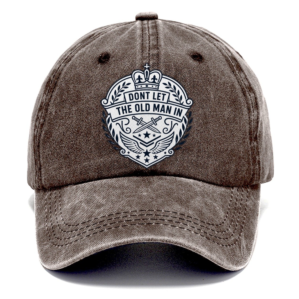 Don't Let the Old Man In Line Art Classic Cap – Brown