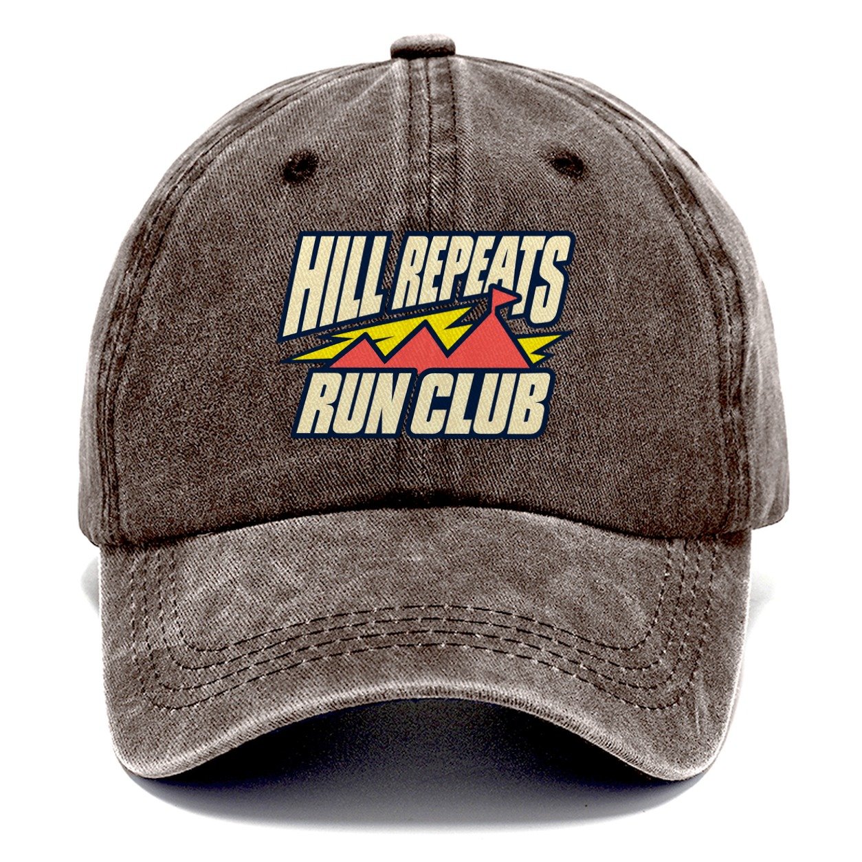 Hill Repeats Run Club 90S Running Clubs Classic Cap – Brown