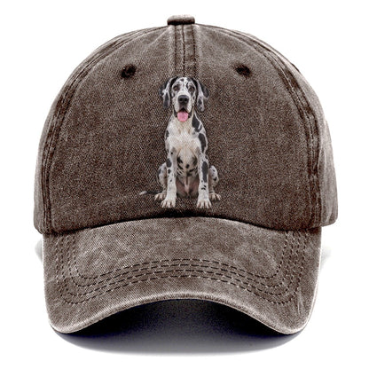 Great Dane Sitting Top Breeds Classic Cap – Brown