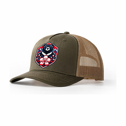 Taiwan Minimal Emblem Country Logos Trucker Hat – Olive Khaki