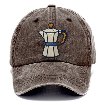 Moka Coffee Pot Tiny Solo Marks Classic Cap – Brown