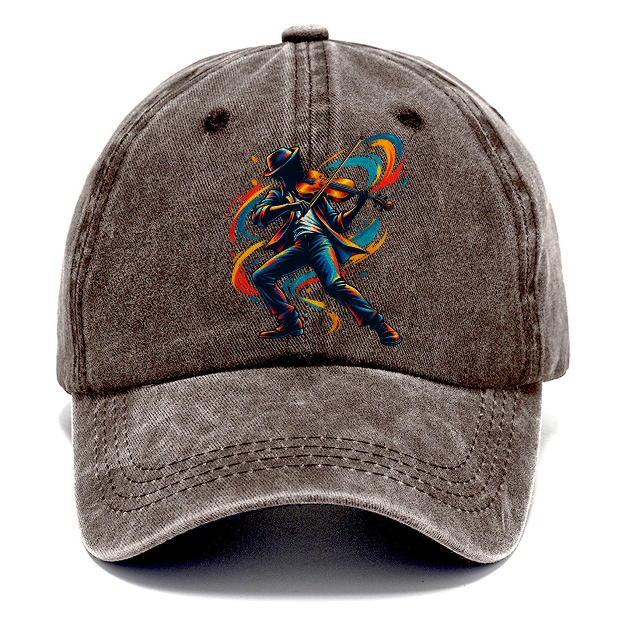 Violin Icon Music Instruments Classic Cap – Brown