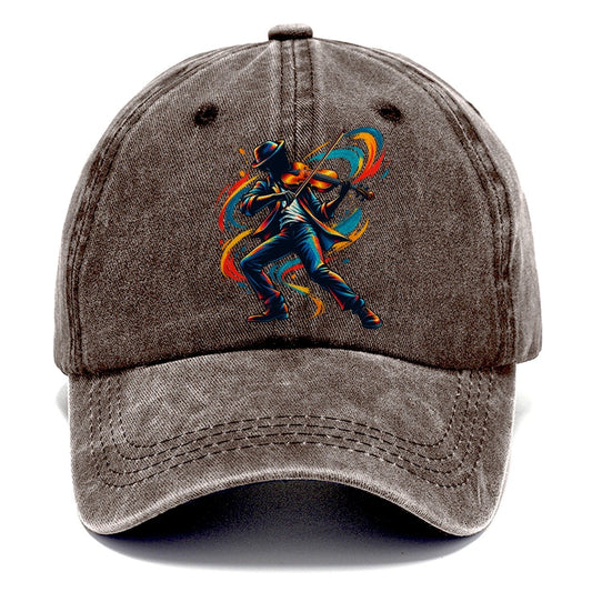 Violin Icon Music Instruments Classic Cap – Brown