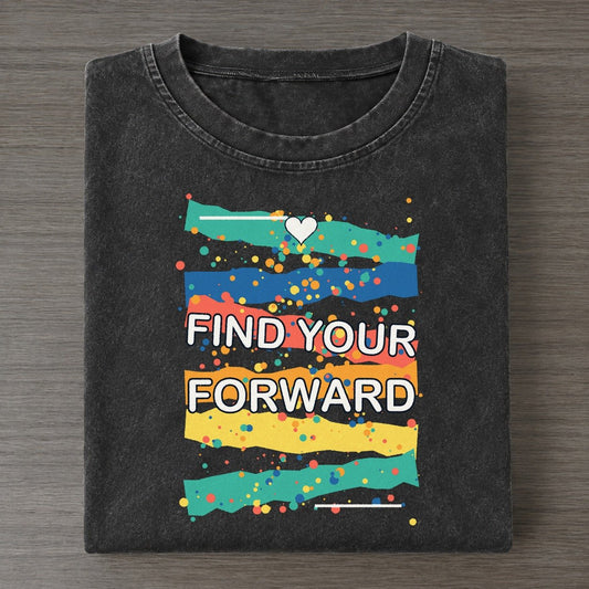Find Your Forward Colorburst Uplift Vintage T-shirt – Black