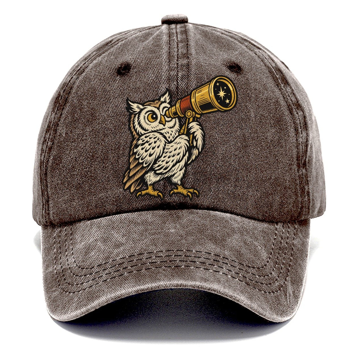 Owl Stargazing Guide Sundown Familiars Classic Cap – Brown