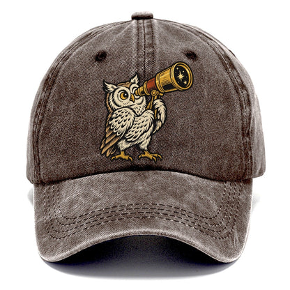 Owl Stargazing Guide Sundown Familiars Classic Cap – Brown
