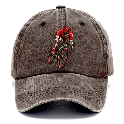 Red Racing Cyclist Classic Cap – Brown