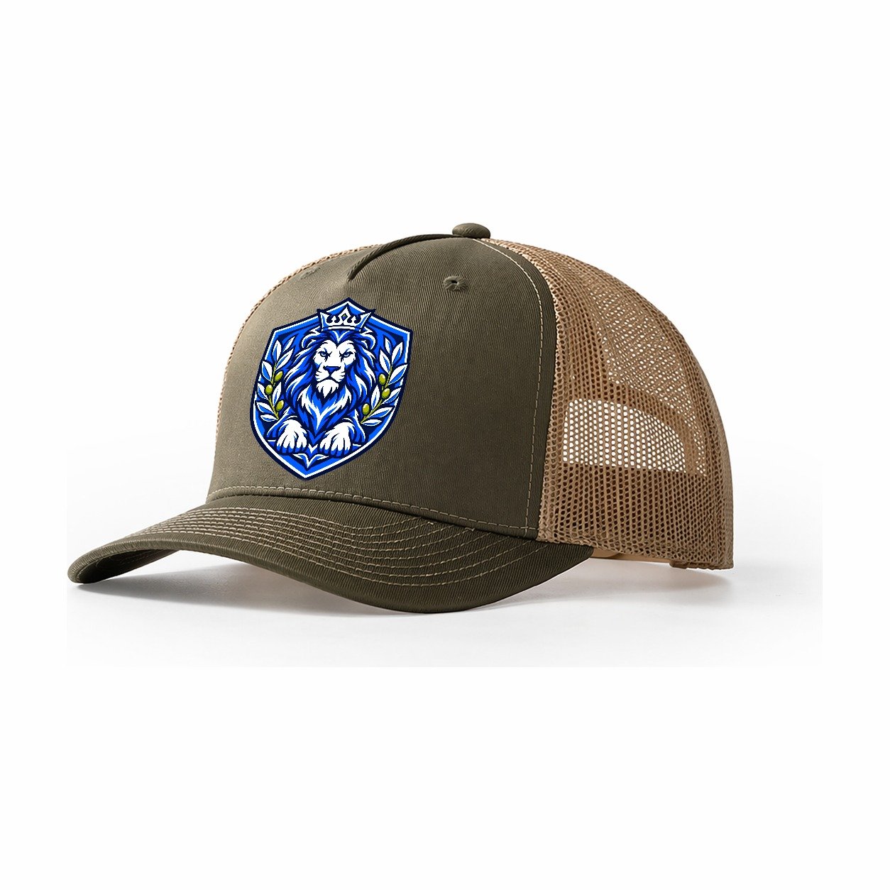 Israel Minimal Emblem Country Logos Trucker Hat – Olive Khaki