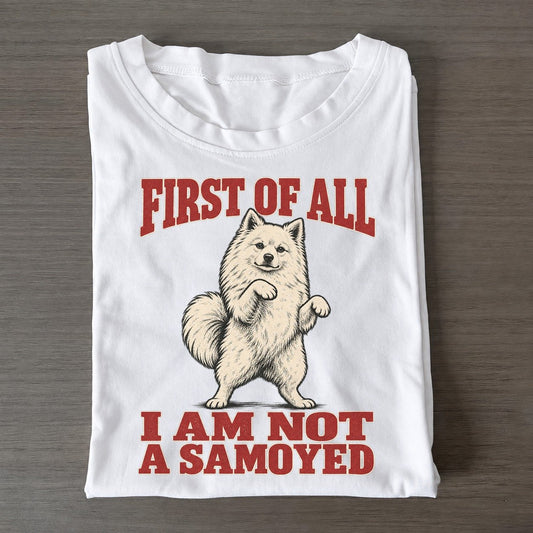 American Eskimo Dog Dog Declarations Classic T-shirt – White