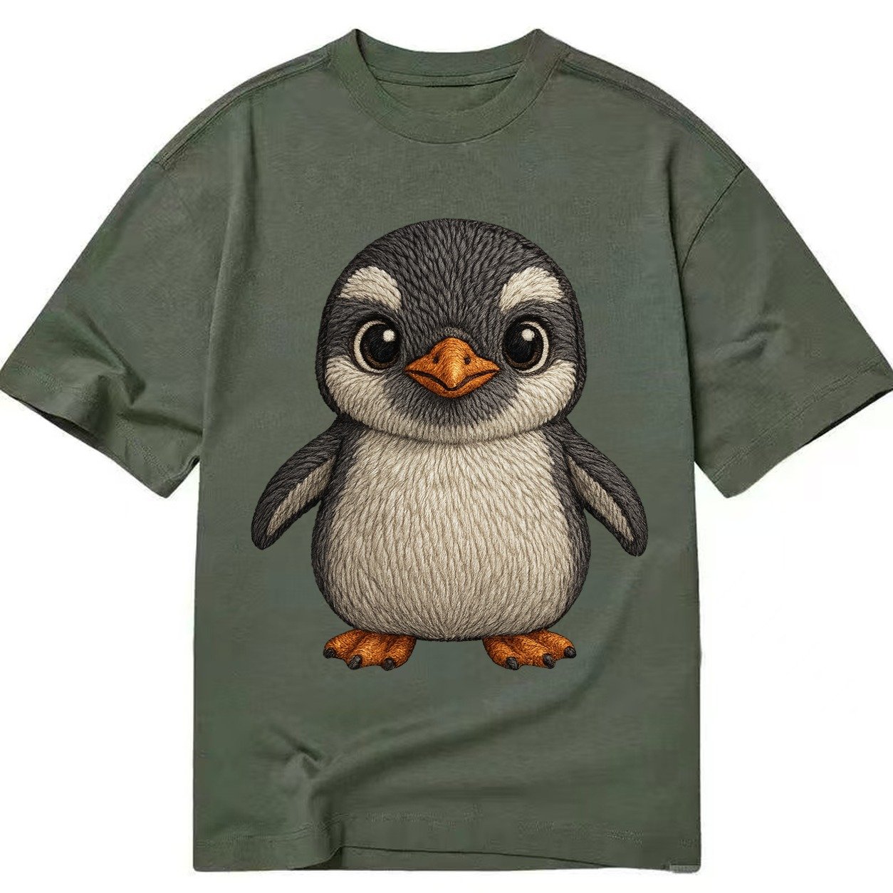 Baby Gentoo Penguin Classic T-shirt – Army Green