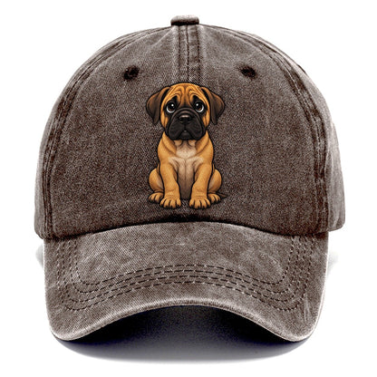 Bullmastiff Sitting Sweetheart Classic Cap – Brown