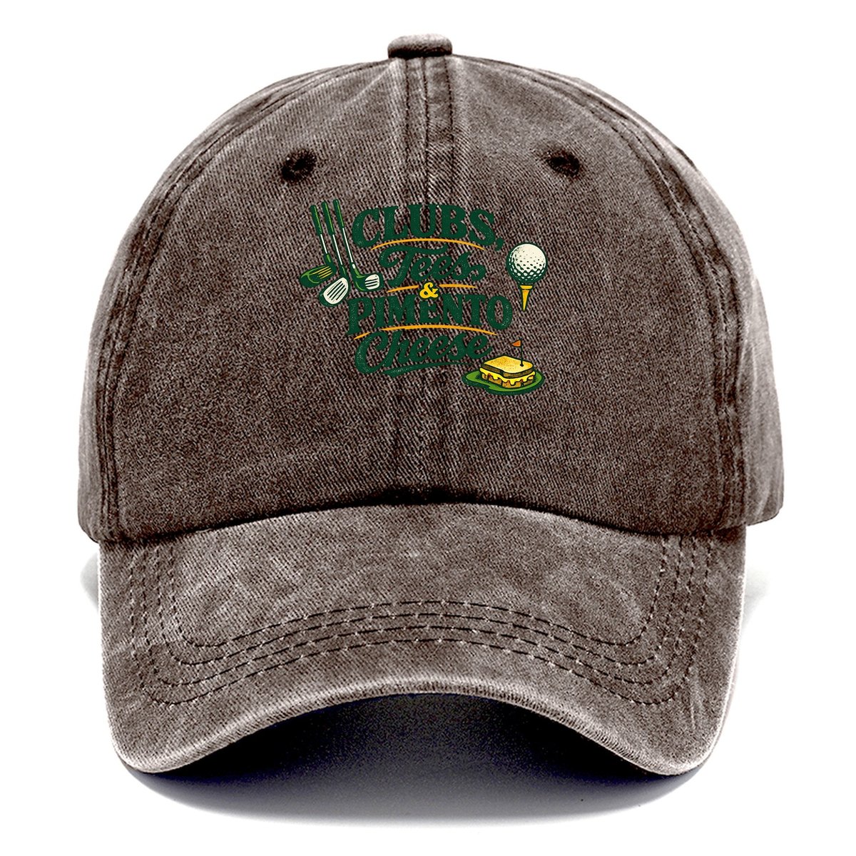 Clubs Tees Pimento Cheese Classic Cap – Brown
