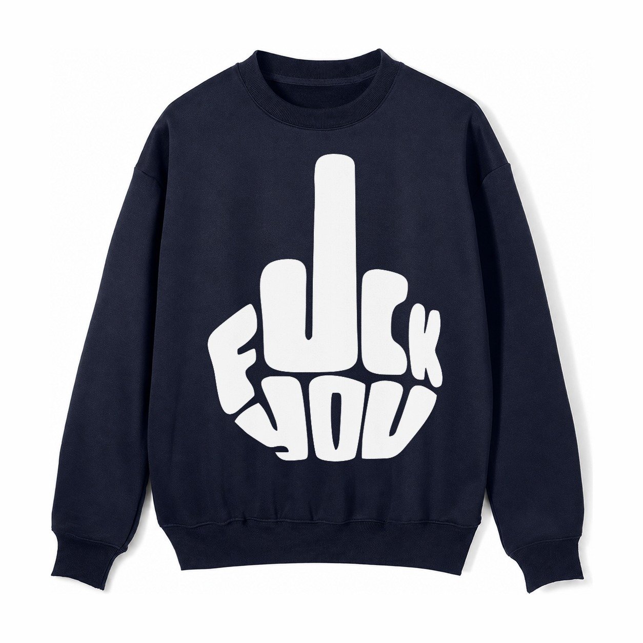 Fuck You Fleece Sweatshirt – Navy Blue