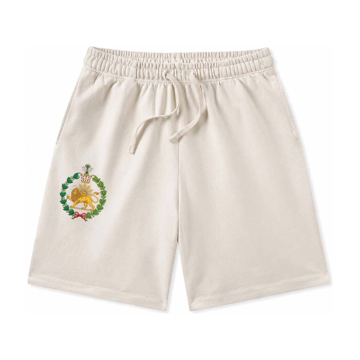 Iran Lion Washed Shorts – Beige