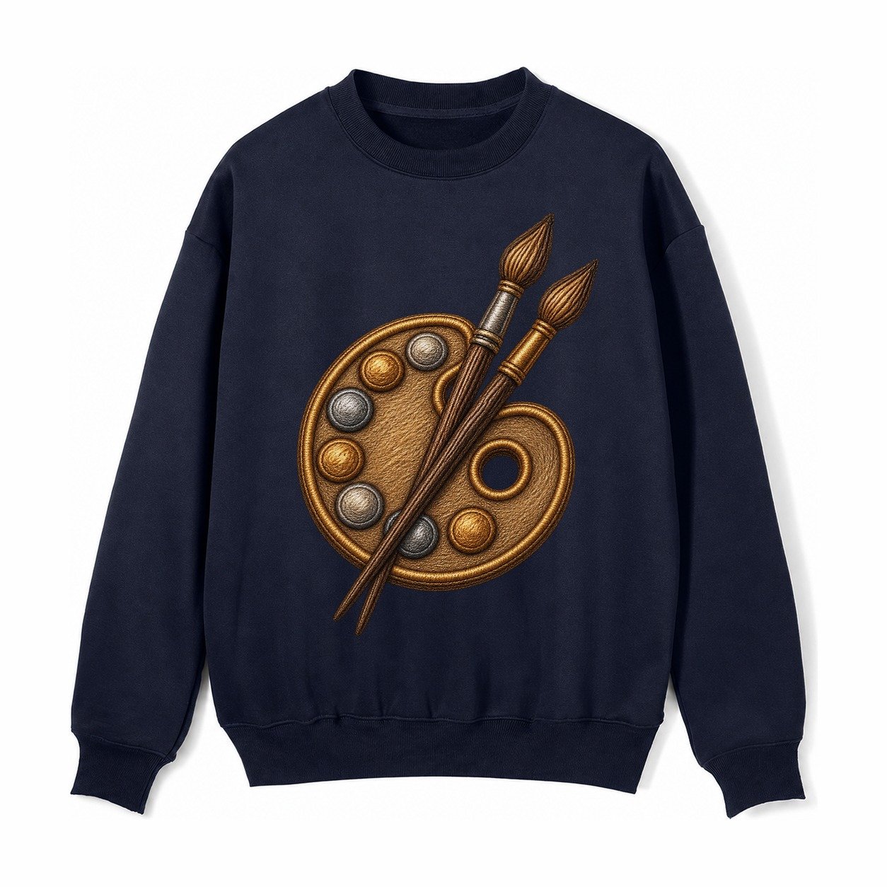 Artist Palette Fleece Sweatshirt – Navy Blue