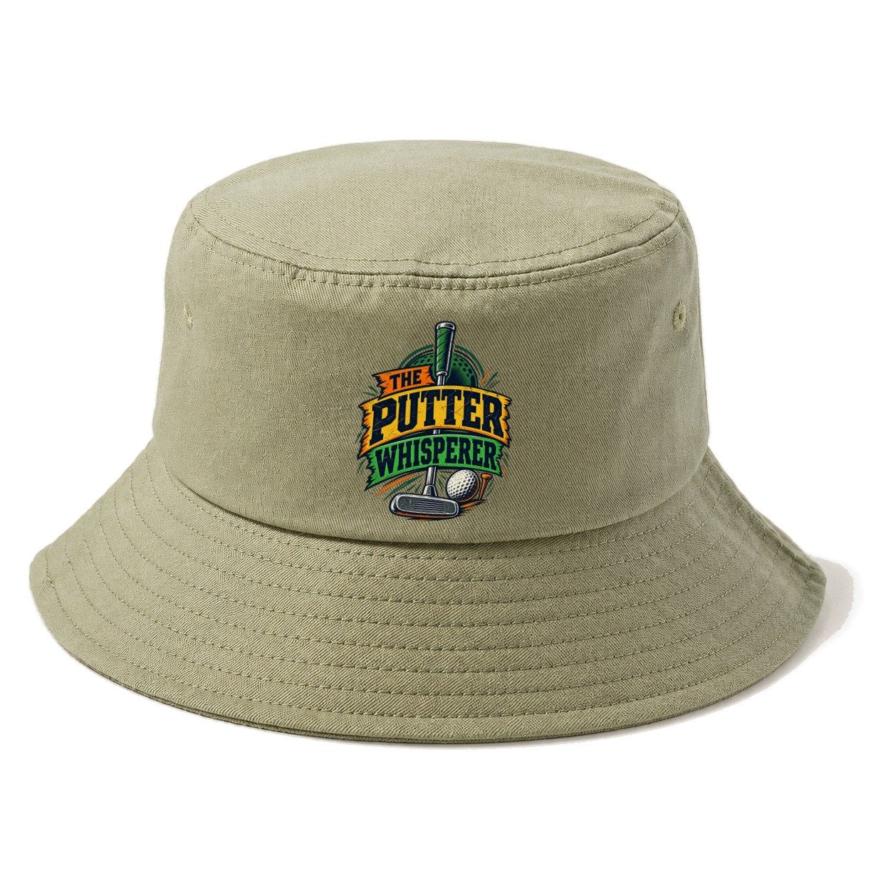 The Putter Whisperer Golf Life Bucket Hat – Army Green
