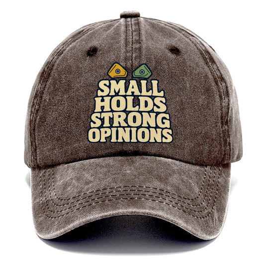 Small Holds Strong Opinions Rock Climbing Classic Cap – Brown