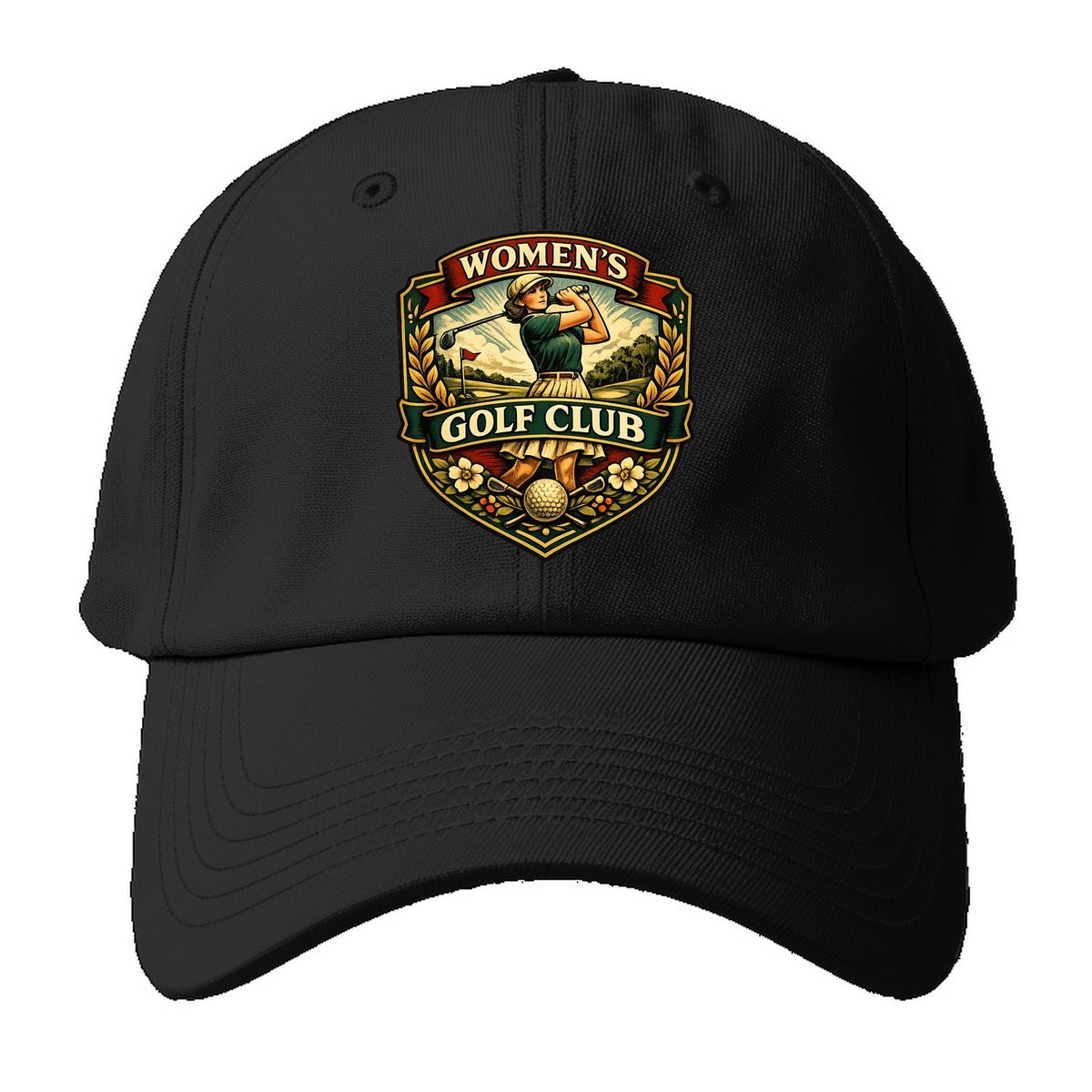 Womens Golf Club Baseball Cap – Black